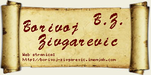 Borivoj Zivgarević vizit kartica